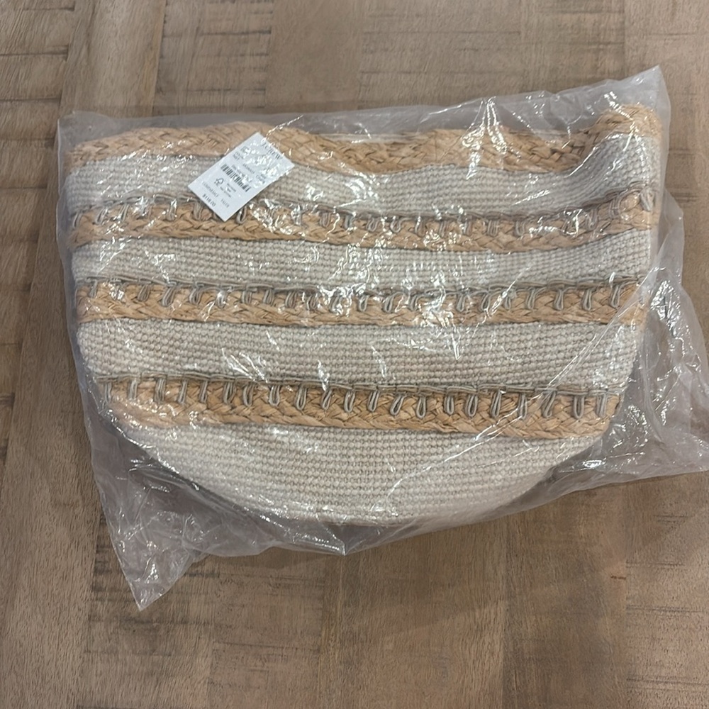 Straw Jute Tote Bag for Summer J Crew Factory NWT BRAND NEW IN BAG! - Picture 2 of 5